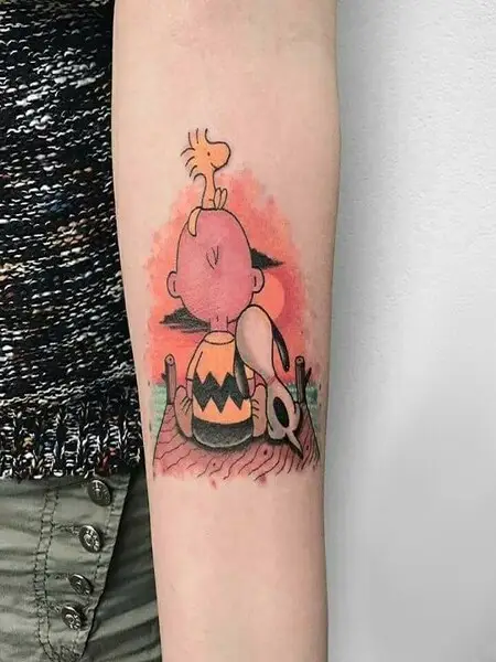 Aesthetic Snoopy Tattoo