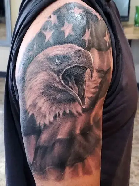 American Flag Eagle Tattoo