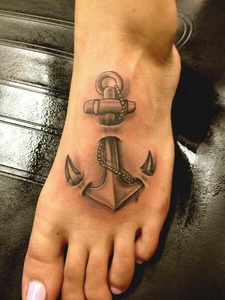 Anchor Foot Tattoo
