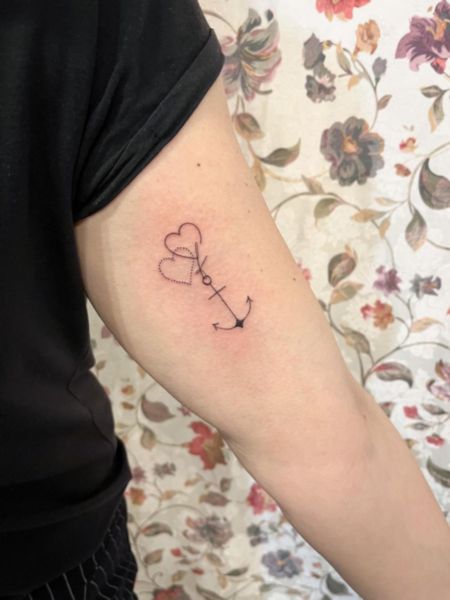 Anchor Heart Tattoo