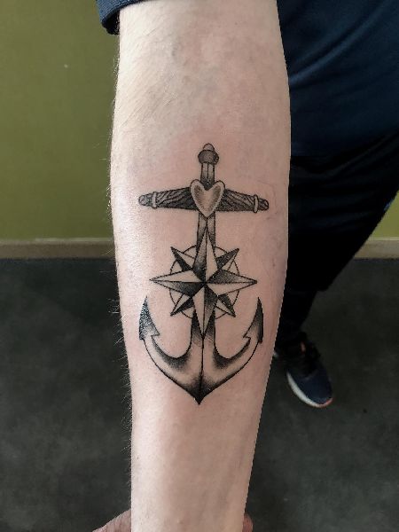 Anchor forearm tattoo