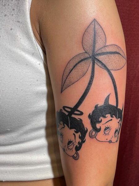 Angel And Devil Betty Boop Tattoo