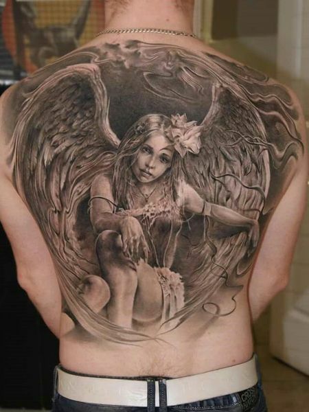 Angel Back Tattoo