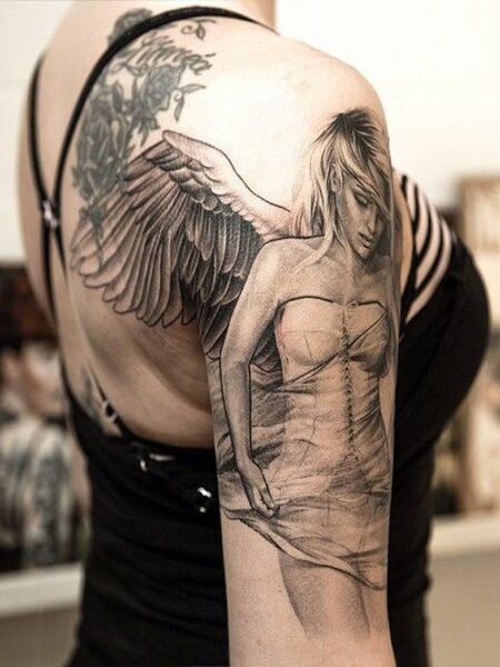 Angel Sleeve Tattoos