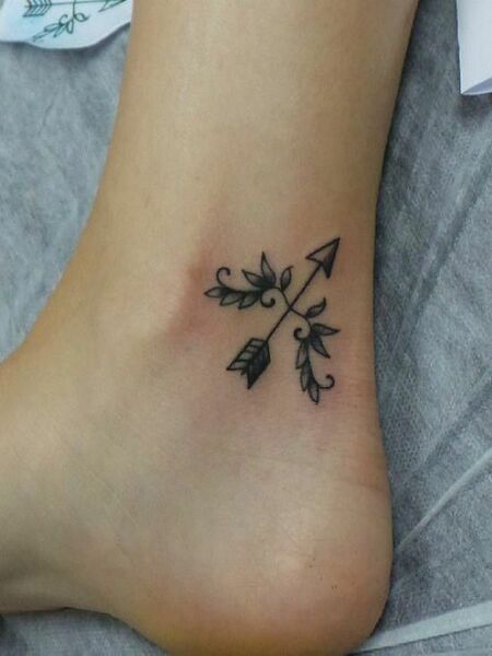 Ankle Arrow Tattoo