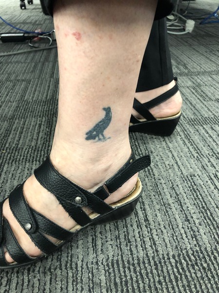 Ankle Magpie Tattoo