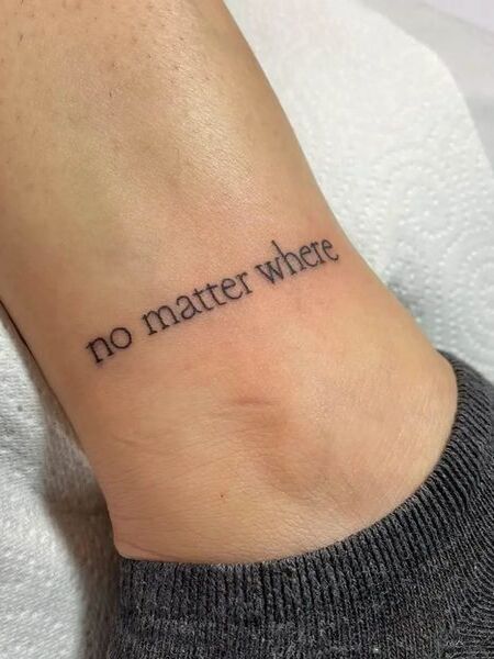 Ankle Quote Tattoo