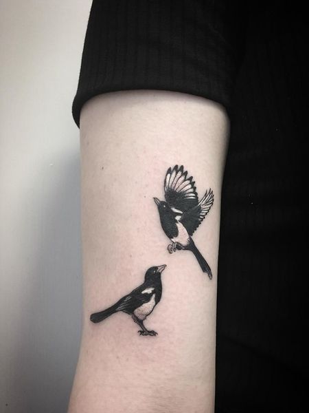 Arm Magpie Tattoo