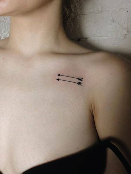 Arrow Chest Tattoo