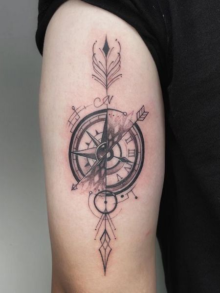 Arrow Clock Tattoo