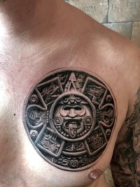 Aztec Chest Tattoos