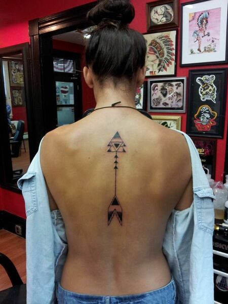 Back Arrow Tattoo