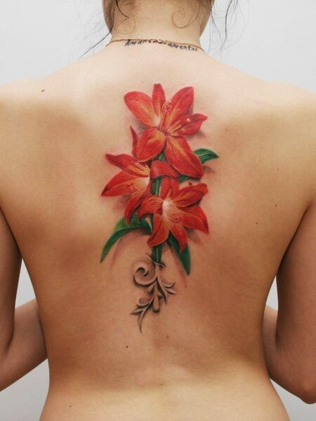 Back Lily Tattoo