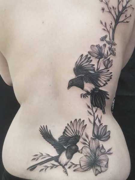 Back Magpie Tattoo