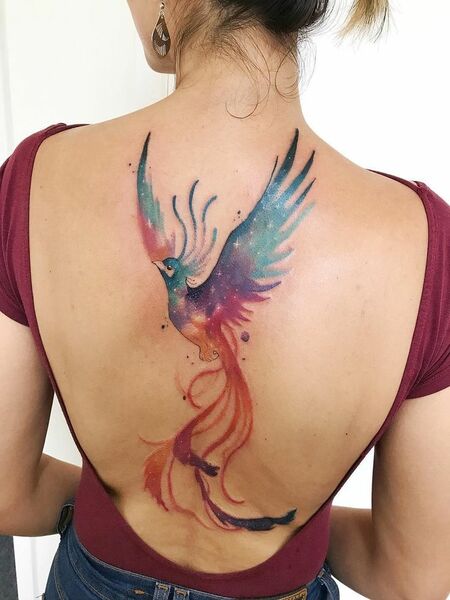 Back Phoenix Tattoo
