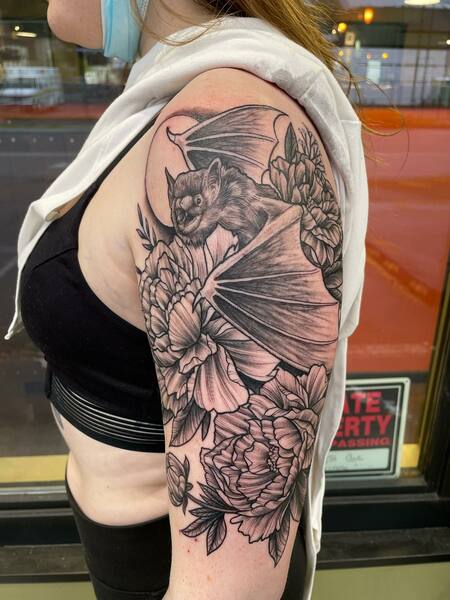 Bat Half Sleeve Tattoo