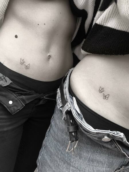 Best Friend Belly Tattoos