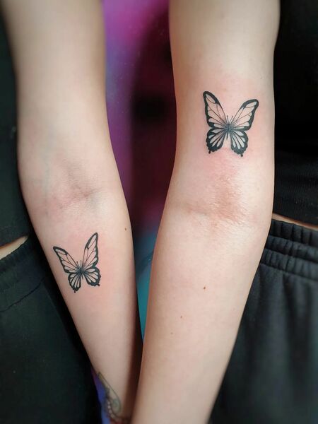 Best Friend Butterfly Tattoos