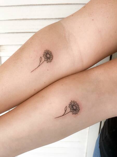 Best Friend Daisy Tattoos