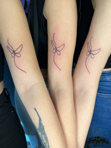 Best Friend Fine Line Tattoos