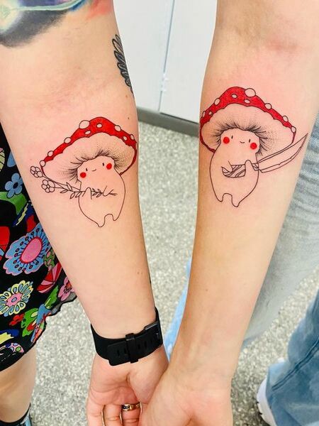 Best Friend Mushroom Tattoos