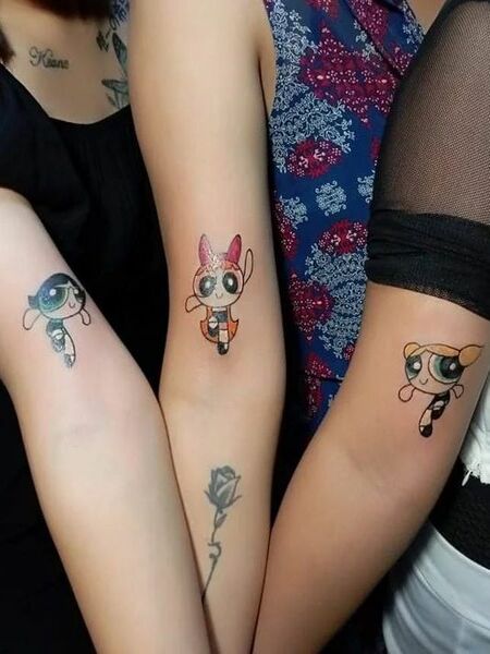 Best Friend Powerpuff Girls Tattoos