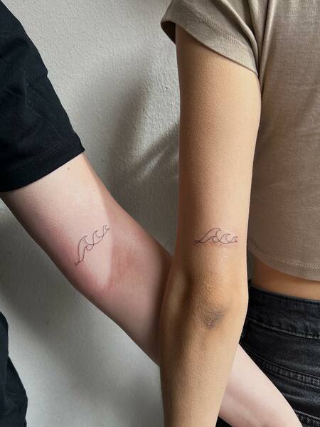 Best Friend Wave Tattoos