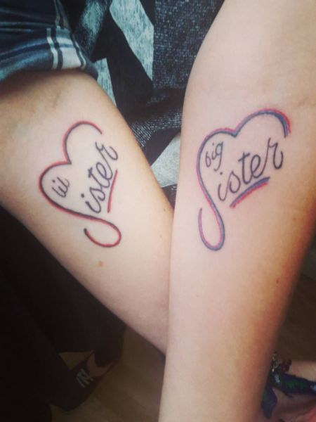 Big Sister and Little Sister Tattoo