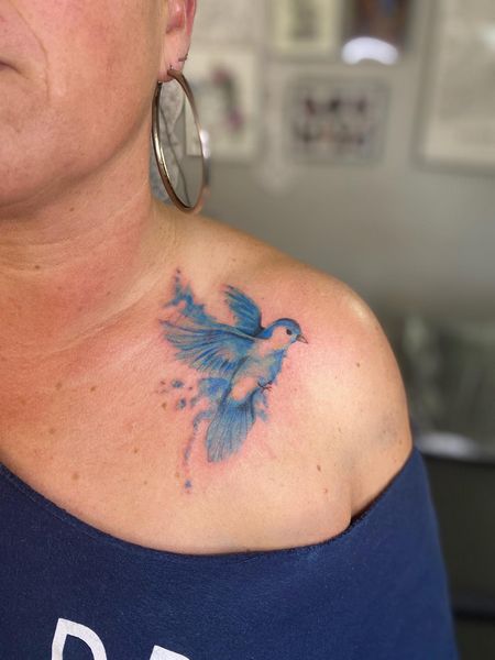 Bird Collarbone Tattoo