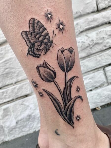 Black Tulip Tattoo