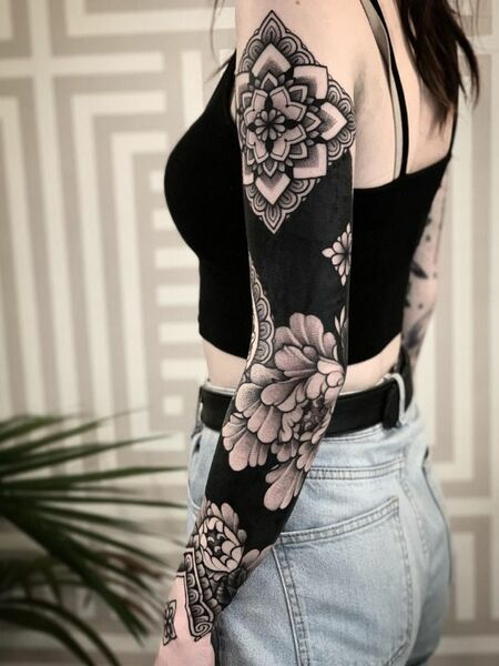 Blackwork Sleeve Tattoo