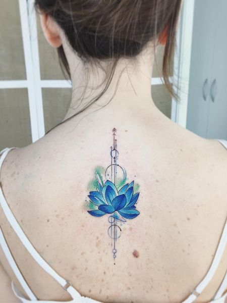 Blue Lotus Flower Tattoo