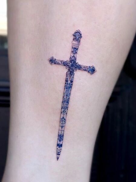 Blue Sword Tattoo