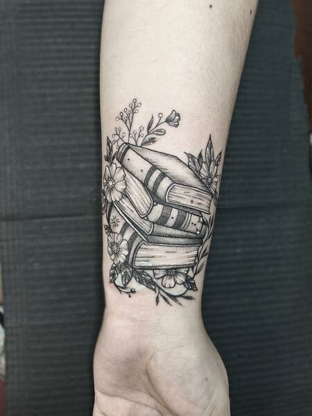 Book Tattoo on Wrist