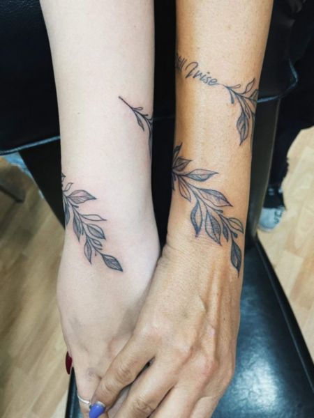 Botanical Mother Daughter Tattoo