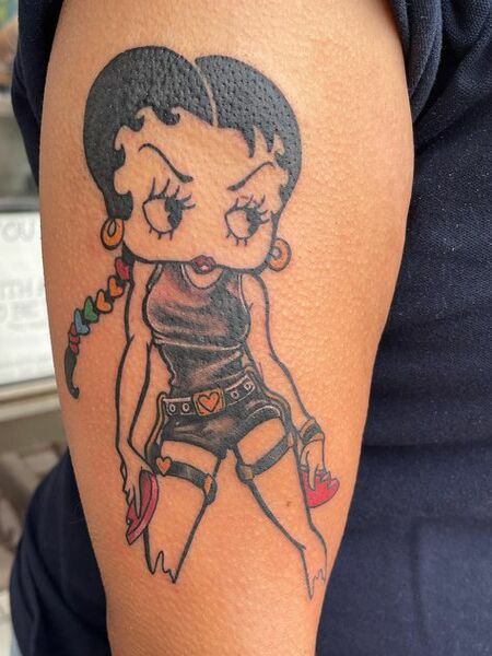 Broken Heart Betty Boop Tattoo