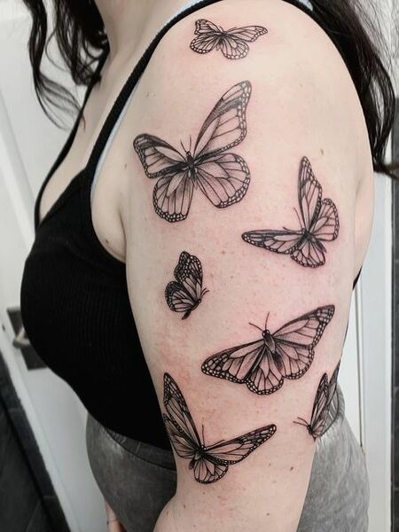 Butterfly Half Sleeve Tattoo