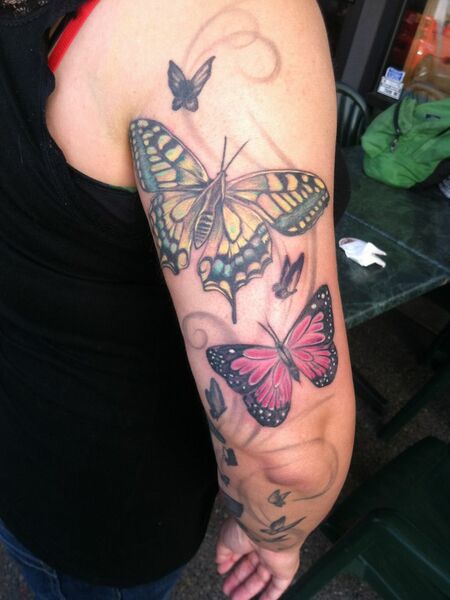 Butterfly Sleeve Tattoo