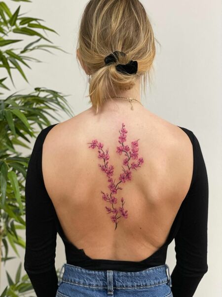 Cherry Blossom Back Tattoo 1