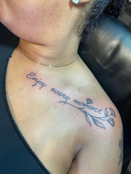 Chest Quote Tattoo 1