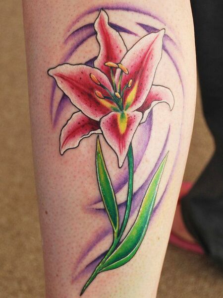Color Lily Tattoo