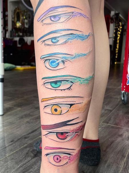 Colorful Eye Tattoo