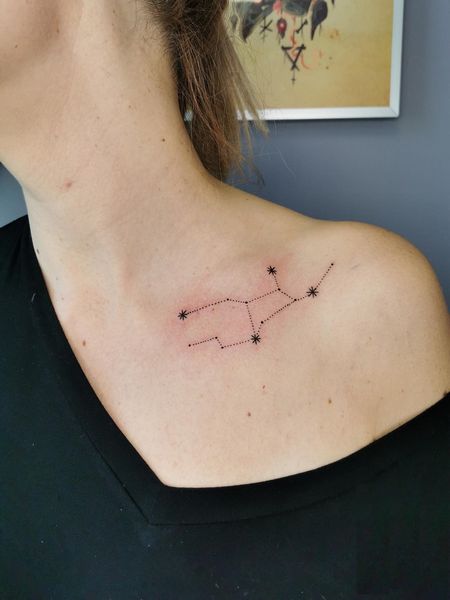 Constellation Collarbone Tattoo