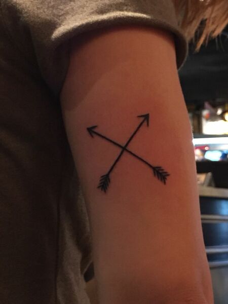 Cross Arrow Tattoo