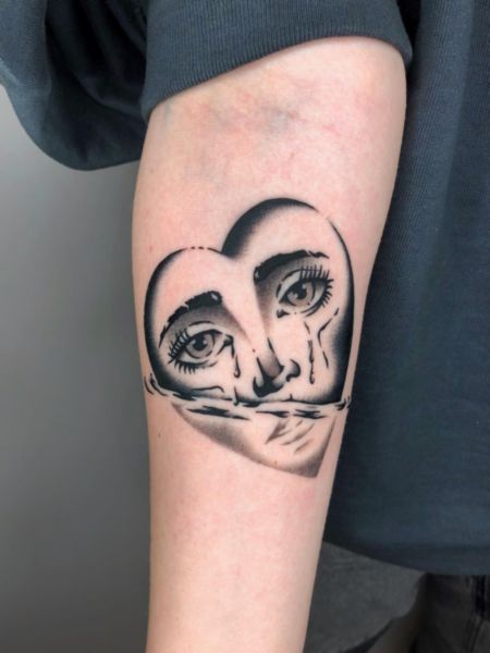 Crying Heart Tattoo