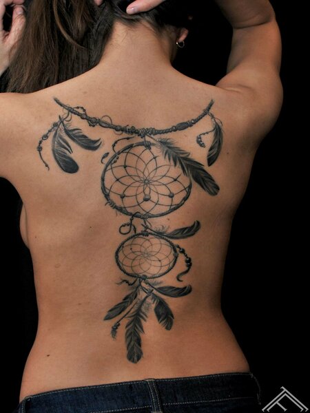 Dreamcatcher Back Tattoos