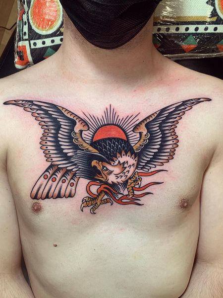 Eagle Chest Tattoo