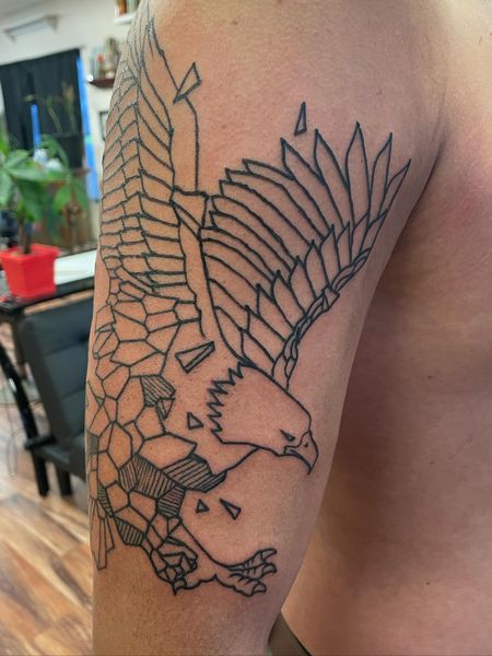 Eagle Geometric Tattoo