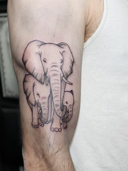 Elephant Family Tattoo