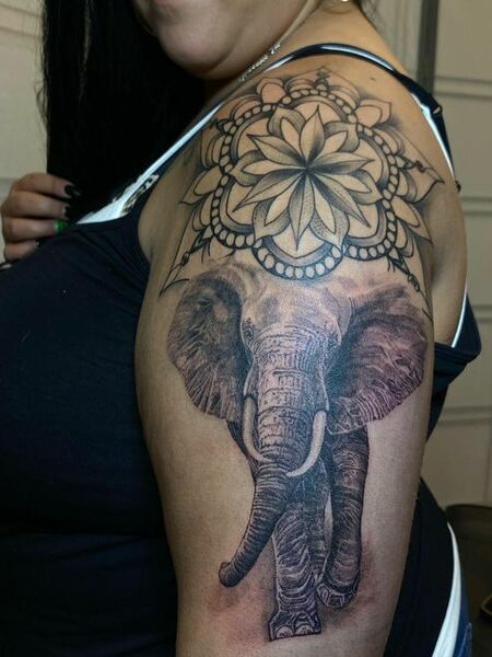 Elephant Half Sleeve Tattoo